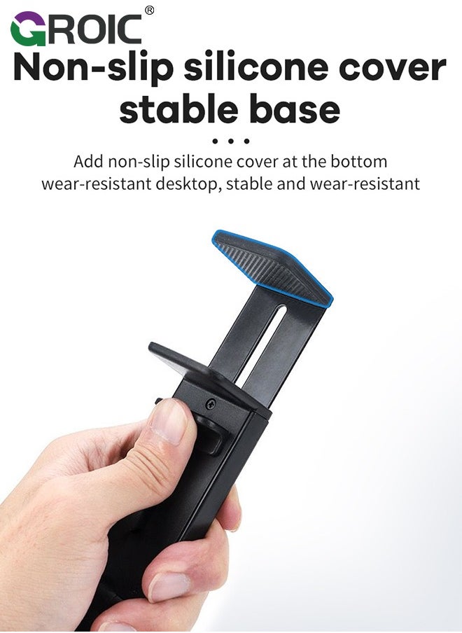 GROIC - Universal in Flight Airplane Phone Holder Mount. Hands Free Viewing with Multi-Directional Dual 360 Degree Rotation. Pocket Size Must Have Airplane Travel Essential Accessory for Flying - Image 1