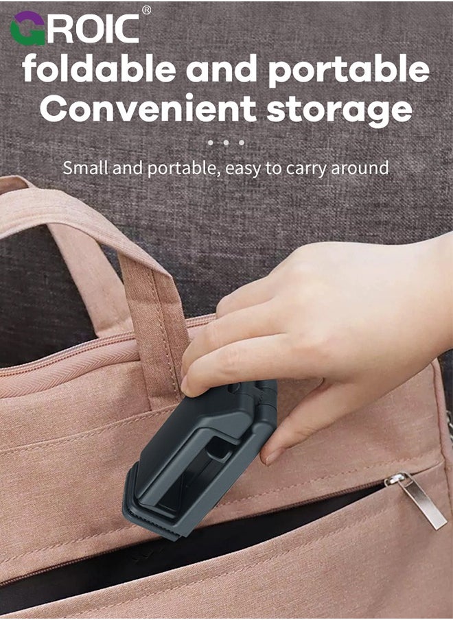 GROIC - Universal in Flight Airplane Phone Holder Mount. Hands Free Viewing with Multi-Directional Dual 360 Degree Rotation. Pocket Size Must Have Airplane Travel Essential Accessory for Flying - Image 1