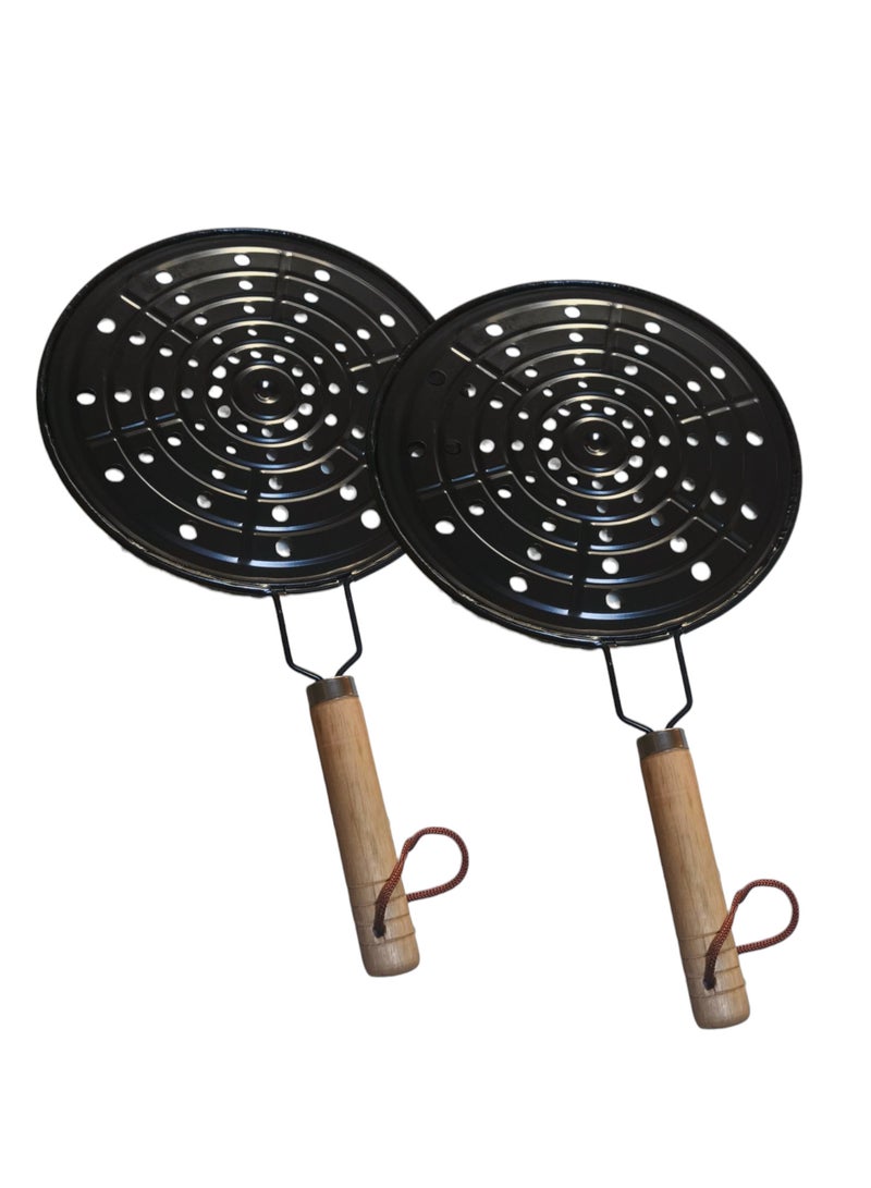 2 قطعة من موزع الحرارة على شكل حلقة فضية 21 سم أسود - Image 1