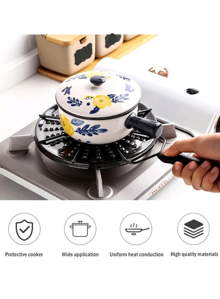 2 قطعة من موزع الحرارة على شكل حلقة فضية 21 سم أسود - Image 3