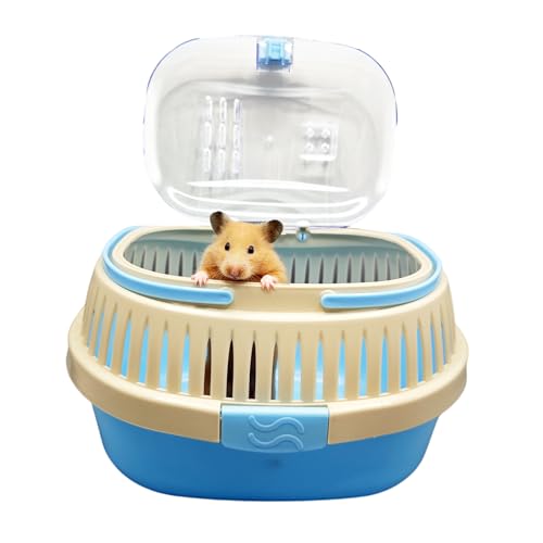 CUTENNIOU Hamster Carrier Guinea Pig Carrier 13 X 11 X 8 In Portable Hamster Travel Cage with Ventilation Holes Outdoor Small Animal Carrier for Rat Gerbils Rabbit Hedgehog Squirrel Mouse Sugar Glider - Image 1