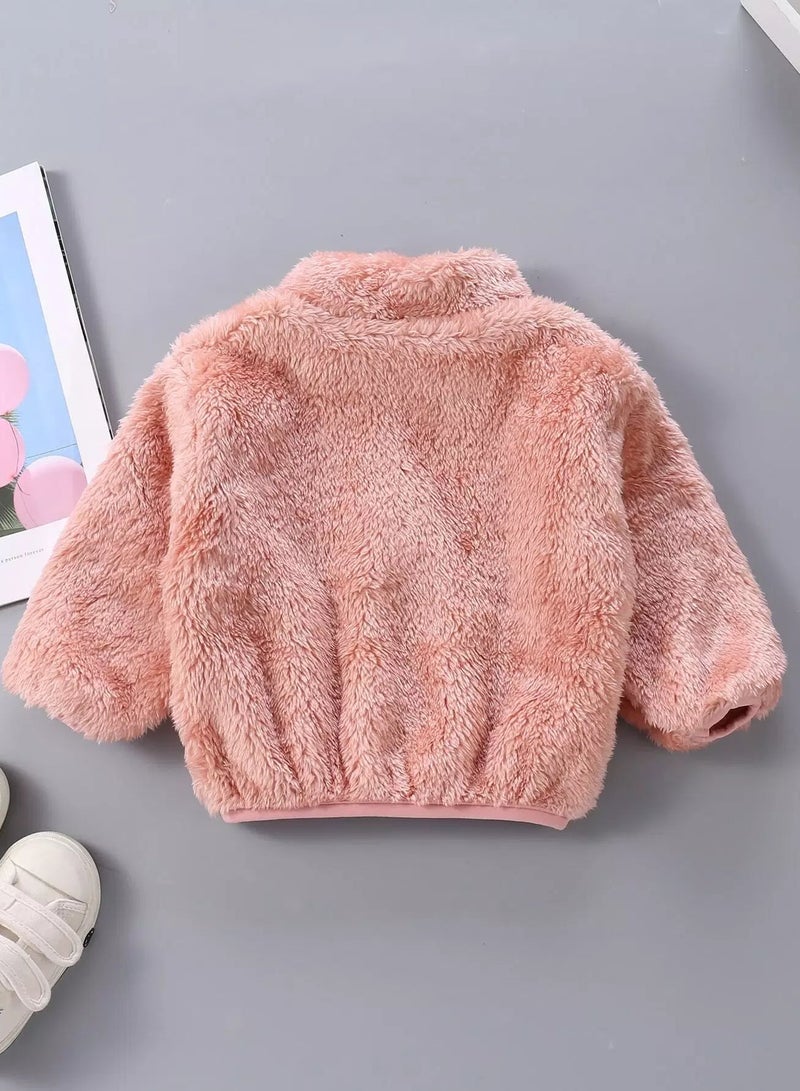 Baby Zip Up Flannel Coat  - Image 2