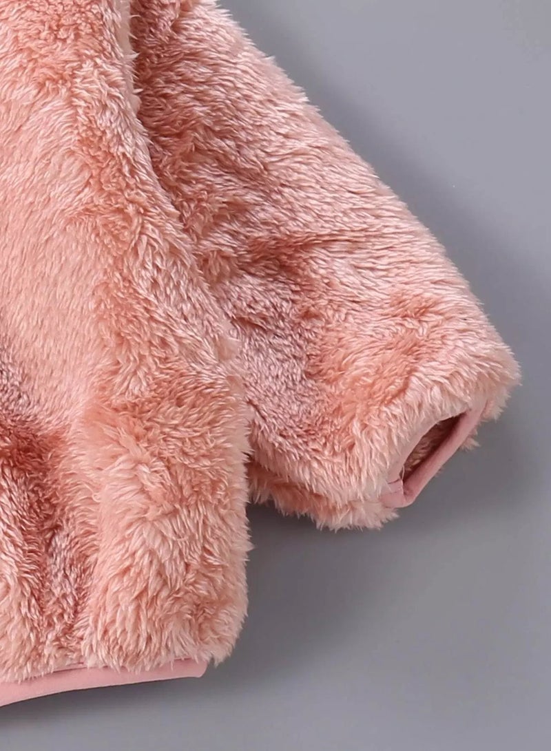 Baby Zip Up Flannel Coat  - Image 3