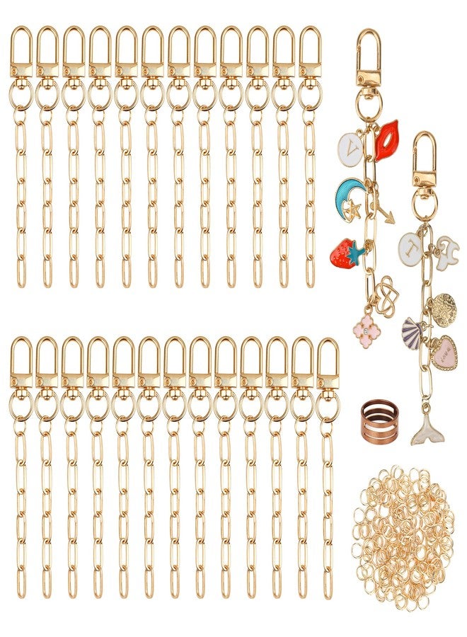 Starry 126Pcs Keychain Making Kit DIY Bag Charm Kit 25 Set Keychain Clips with Extender Chain Bulk 100 Jump Ring for Jewelry Bags Accessories DIY Craft Supplies - Image 1