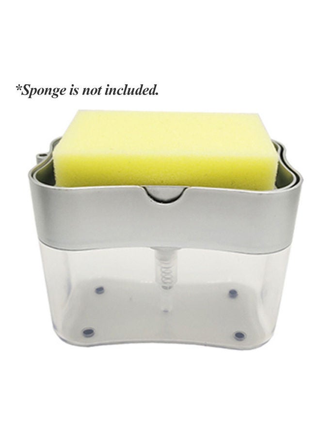 Aknur موزع صابون غسالات بمضخة لغسالات الأطباق الأوتوماتيكية وموزع صابون المطبخ فضي 14.5*10*13سم - Image 1