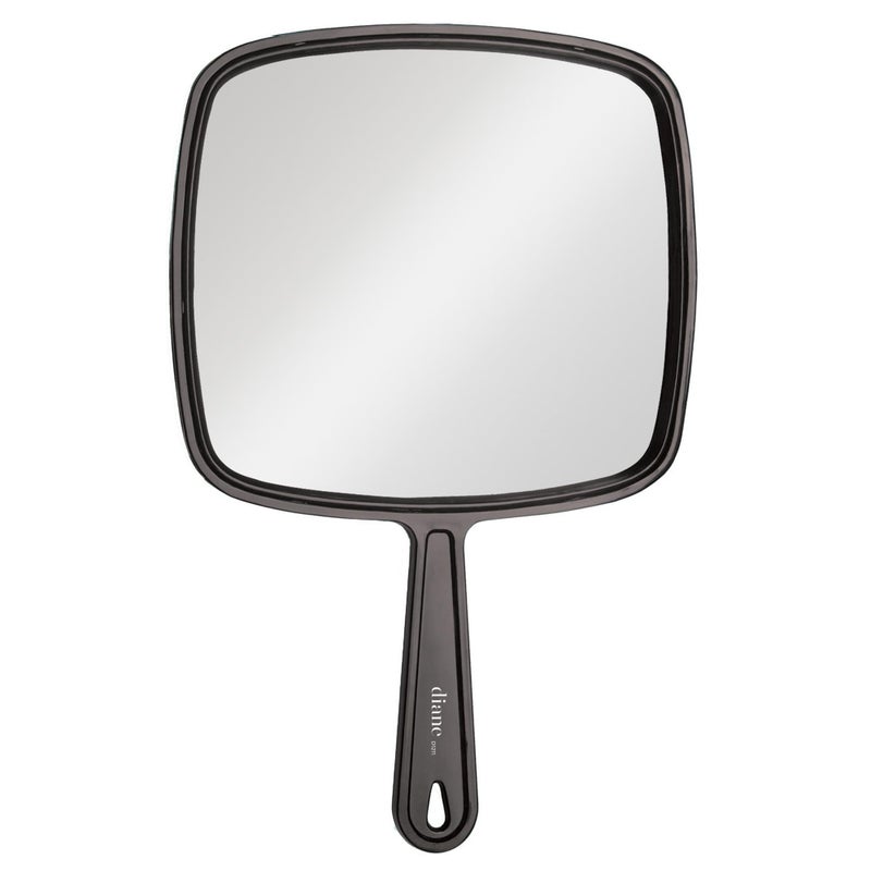 Diane Professional Quality Hand Mirror â€“ Hand Held Mirror with Handle, Single Sided Vanity Makeup Mirror for Women, Men, Salon, Barber, Shaving, and Travel, Medium 7.5" x 10.75" In Black - Image 1