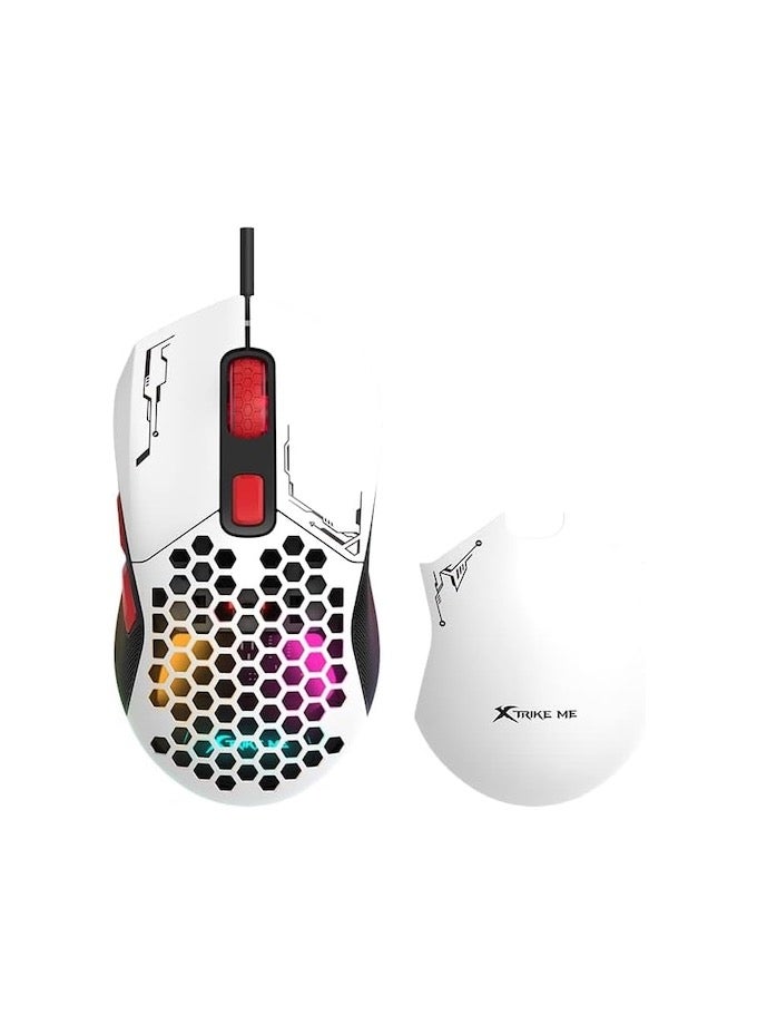 keem Gaming Mouse Lightweight Wired Computer Mouse Matte White  - Image 3