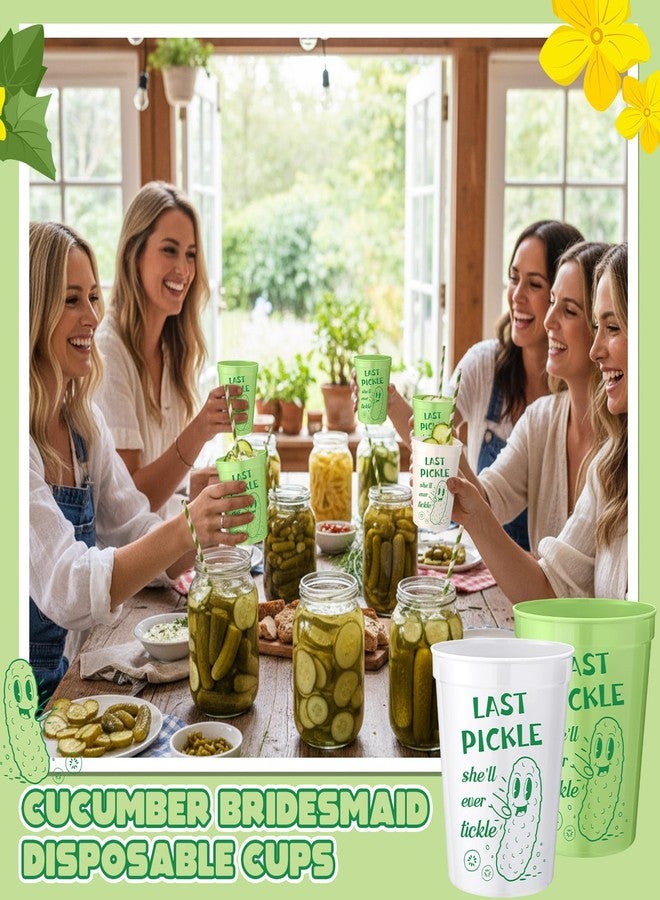 LemonRoad 12 Pcs 16oz Last Pickle She'll Ever Tickle Bachelorette Party Plastic Cups Last Pickle She'll Ever Tickle Bachelorette Stadium Cups Bridal Showers Party Favors for Bride Bridesmaid Gifts - Image 5
