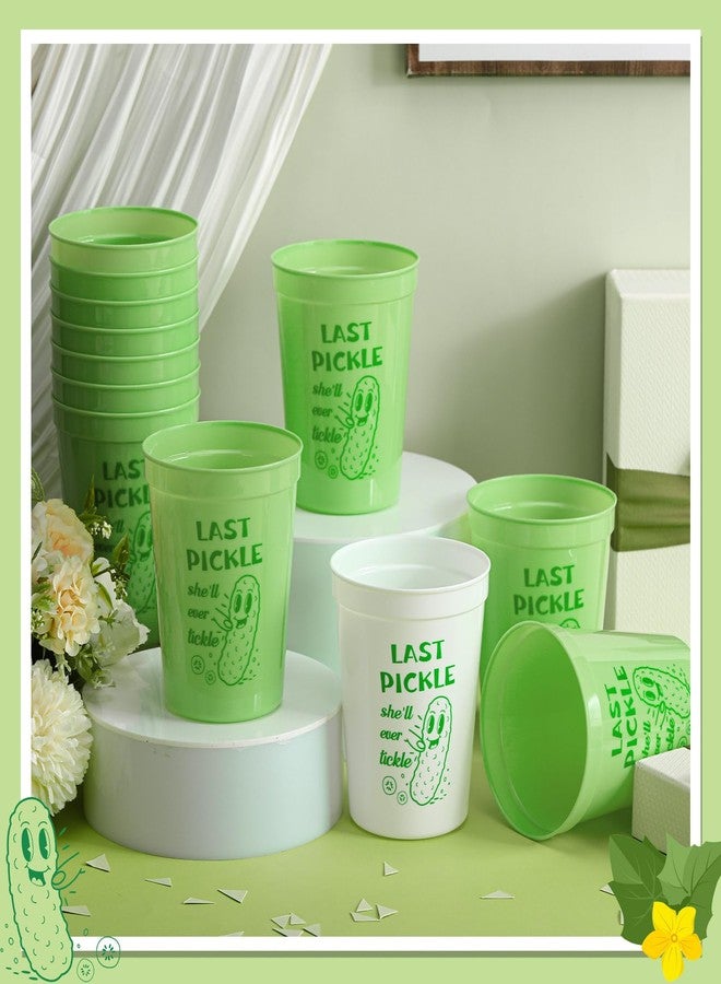 LemonRoad 12 Pcs 16oz Last Pickle She'll Ever Tickle Bachelorette Party Plastic Cups Last Pickle She'll Ever Tickle Bachelorette Stadium Cups Bridal Showers Party Favors for Bride Bridesmaid Gifts - Image 2