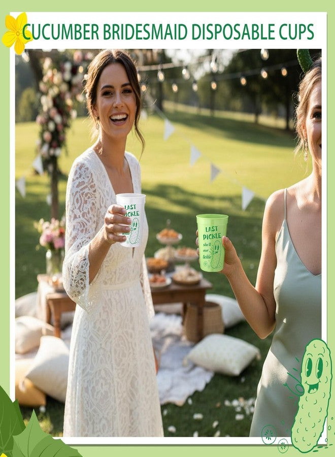 LemonRoad 12 Pcs 16oz Last Pickle She'll Ever Tickle Bachelorette Party Plastic Cups Last Pickle She'll Ever Tickle Bachelorette Stadium Cups Bridal Showers Party Favors for Bride Bridesmaid Gifts - Image 4