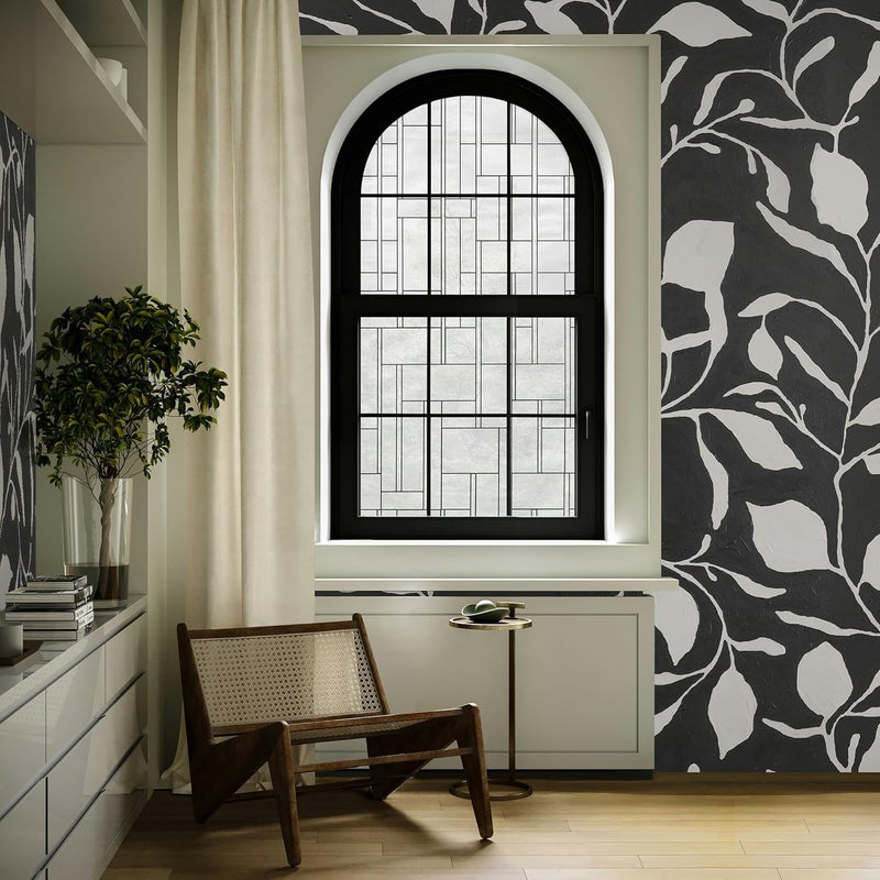 Artscape Empire 24 x 36 Inch Window Film, Made in USA – Provides Privacy, Non-Adhesive, Textured Leaded Glass Pattern, UV Protection, Easy to Apply and Removable - Image 2