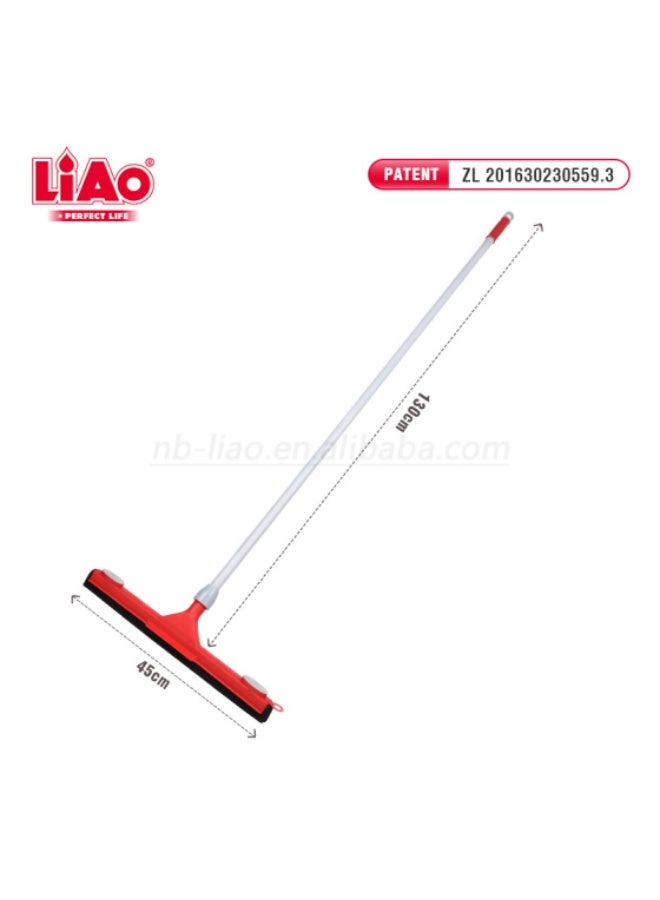 LIAO K130048 Stainless Steel Double Blade Floor Squeegee, Pack of 6, Heavy-Duty Commercial-Grade Squeegee with Durable Metal Frame, Dual Rubber Blades for Efficient Water Removal on Hard Floors - Image 2