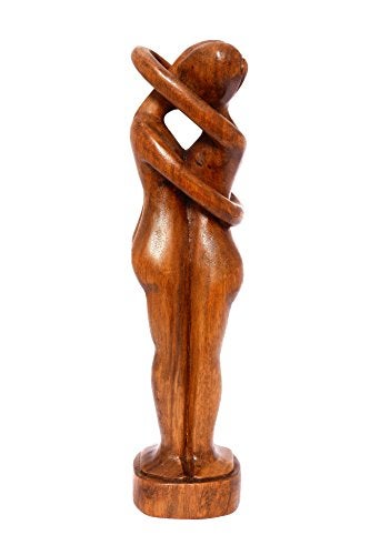 G6 Collection 12" Wooden Handmade Abstract Sculpture Statue Handcrafted - Everlasting Love - Art Gift Decorative Home Decor Figurine Accent Decoration Artwork Handcarved Everlasting Love - Image 1