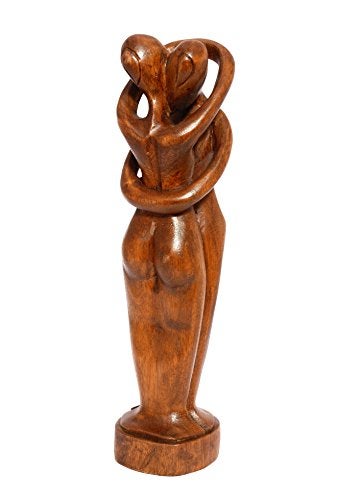G6 Collection 12" Wooden Handmade Abstract Sculpture Statue Handcrafted - Everlasting Love - Art Gift Decorative Home Decor Figurine Accent Decoration Artwork Handcarved Everlasting Love - Image 3