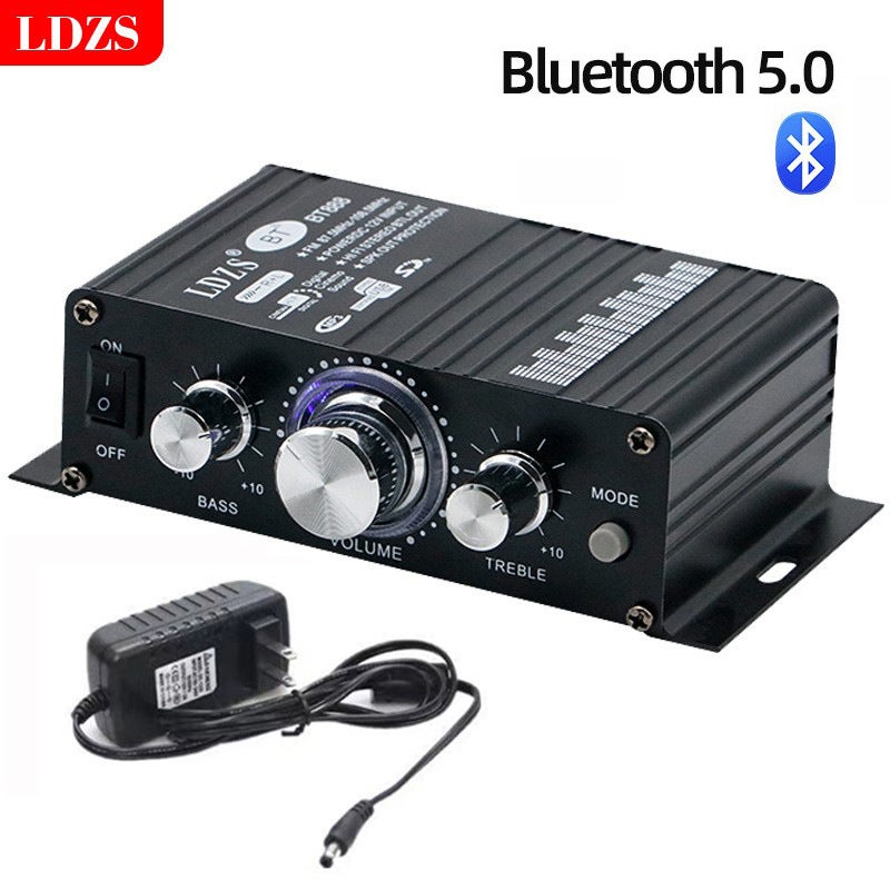 Explosions Mini Small Pure Amplifier Home Computer Audio 2.0 Channel 12V Car Bluetooth Amplifier - Image 1