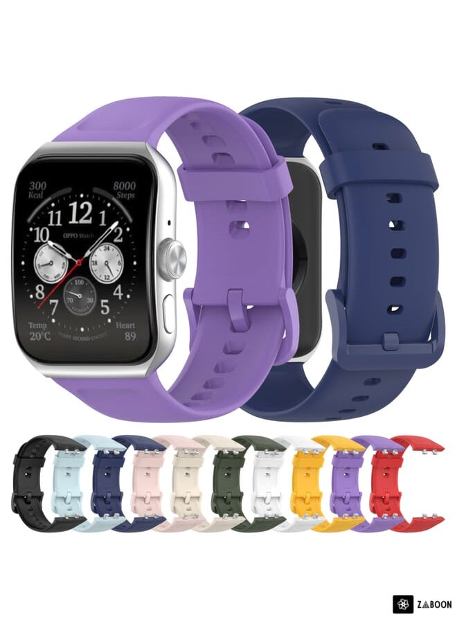 Zaboon - OPPO Watch 3 Pro Solid Color Soft Silicone Watch Band - Image 1