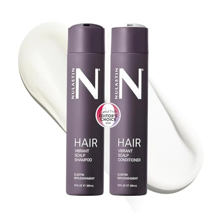 NULASTIN Shampoo + Conditioner Duo - Vibrant Scalp Shampoo (10 Fl Oz) & Vibrant Scalp Hair Conditioner (10 Fl Oz) for Fine Hair - Gift Set for Voluminous Hair - Color‑Safe, Vegan (2 Count) - Image 1