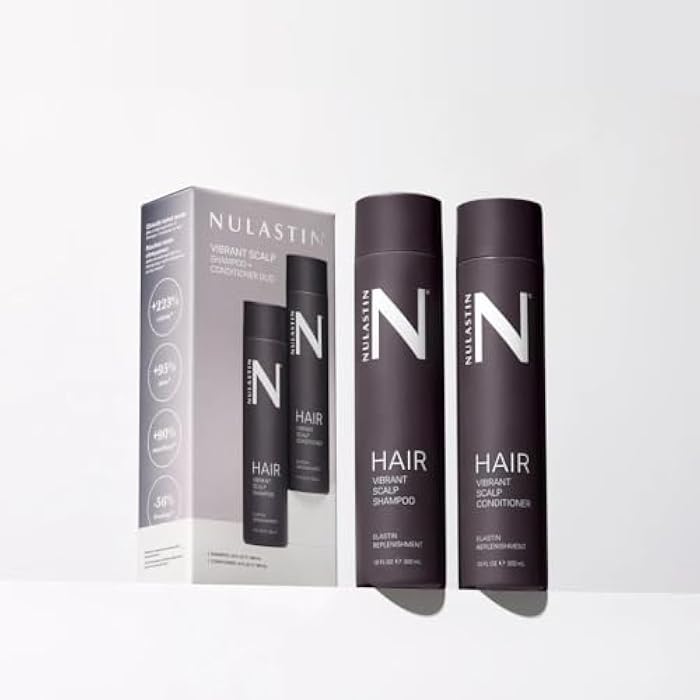 NULASTIN Shampoo + Conditioner Duo - Vibrant Scalp Shampoo (10 Fl Oz) & Vibrant Scalp Hair Conditioner (10 Fl Oz) for Fine Hair - Gift Set for Voluminous Hair - Color‑Safe, Vegan (2 Count) - Image 2