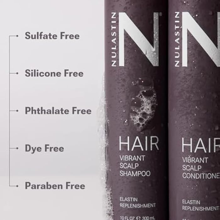 NULASTIN Shampoo + Conditioner Duo - Vibrant Scalp Shampoo (10 Fl Oz) & Vibrant Scalp Hair Conditioner (10 Fl Oz) for Fine Hair - Gift Set for Voluminous Hair - Color‑Safe, Vegan (2 Count) - Image 5