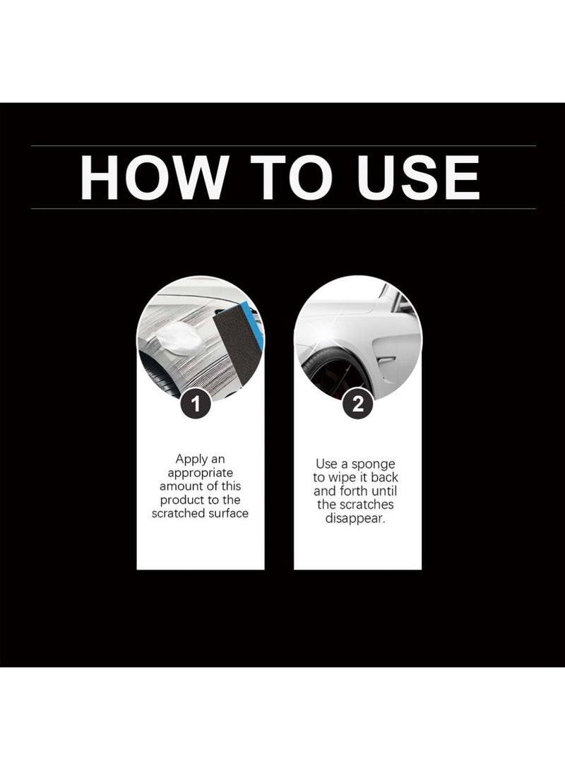 Car Scratch Removal Kit, Car Scratch Repair Kit, Car Paint Scratch Repair Agent, Car Scratch Remover, Grinding Polishing Restorer Paste With Sponge, Erase Car Scratches, 60ML - Image 5