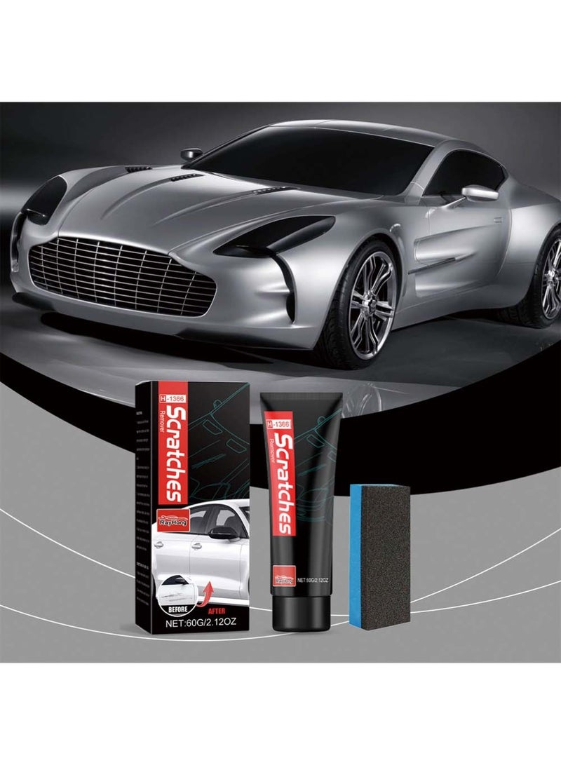 Car Scratch Removal Kit, Car Scratch Repair Kit, Car Paint Scratch Repair Agent, Car Scratch Remover, Grinding Polishing Restorer Paste With Sponge, Erase Car Scratches, 60ML - Image 3