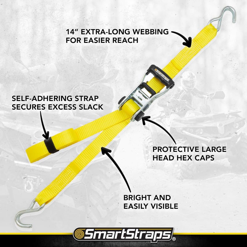 SmartStraps 351 Ratchet Straps - 14ft Yellow - Image 5
