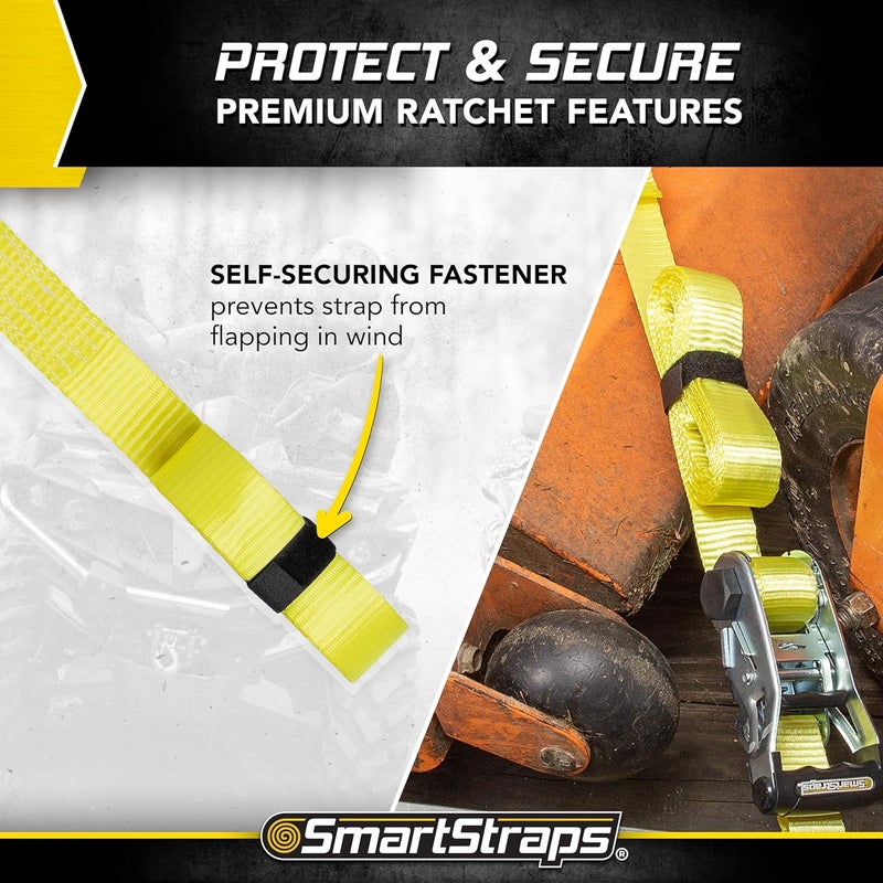 SmartStraps 351 Ratchet Straps - 14ft Yellow - Image 4