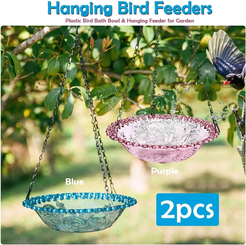 Liyujuping Seed Catcher for Bird Feeders, 20'' Bird Feeders for Outdoors Hanging, Birds Feeder Seed Catcher Tray with Adjustable Hanging Hook for Outdoor Garden Accessories (Grey Pink) - Image 2