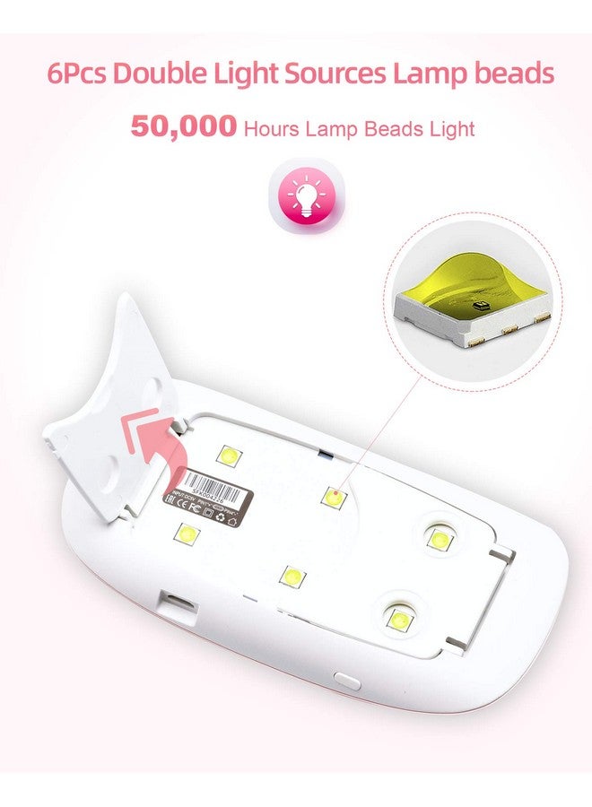 SUNUV Uv Nail Lamp,Sun Mini2 6W Led Nail Lamp For Gel Polish With 2 Timing Setting (45S/60S, Pink) - Image 3