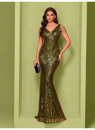 Elegant Dark Green Sequin Gown, Fringe Straps & Mermaid Silhouette, Formal Evening Dress - pzsku/ZBF1A31EDCC308B7B8252Z/45/1743924028/6cf41239-8b87-4ec0-a26a-78e6e1f6e2fb