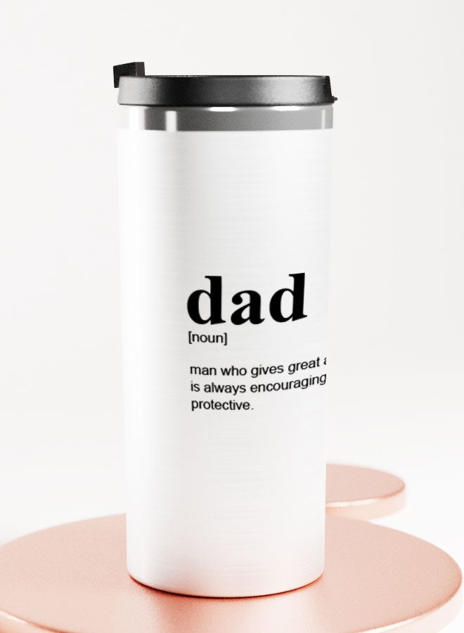 LIT Silver Tumbler Inspirational Dad QuoteStainless Tumbler Gifts for Dads Inspirational Fathers Quote - Image 2