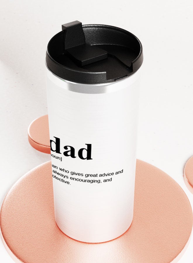 LIT Silver Tumbler Inspirational Dad QuoteStainless Tumbler Gifts for Dads Inspirational Fathers Quote - Image 3