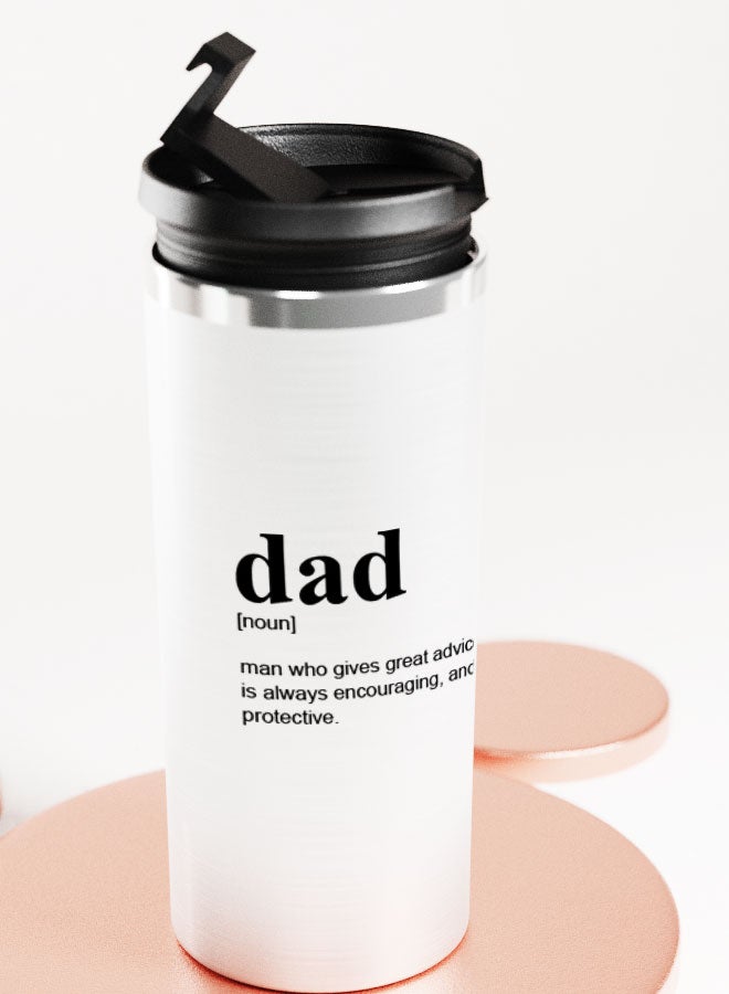 LIT Silver Tumbler Inspirational Dad QuoteStainless Tumbler Gifts for Dads Inspirational Fathers Quote - Image 4