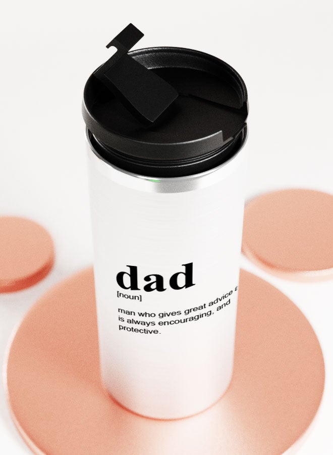 LIT Silver Tumbler Inspirational Dad QuoteStainless Tumbler Gifts for Dads Inspirational Fathers Quote - Image 5