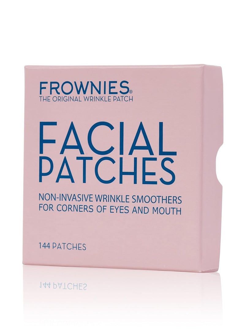 Frownies - Frownies Facial Patches for Wrinkles on the Corner of Eyes & Mouth - Hypoallergenic Anti-Wrinkle Face Tape - Wrinkle Patch to Smooth & Soften Crow’s Feet & Smile Lines - For Overnight Use, 144 Patches - Image 1