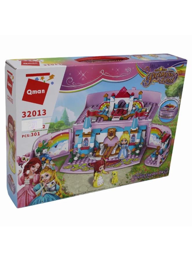 Qman Princess Leah Secret Garden Box Building Blocks - 301 Pcs - Image 1