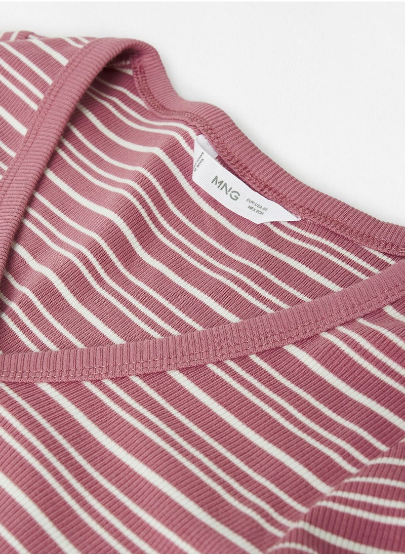 MANGO - Youth Teen Stripe Print T-Shirt - Image 1