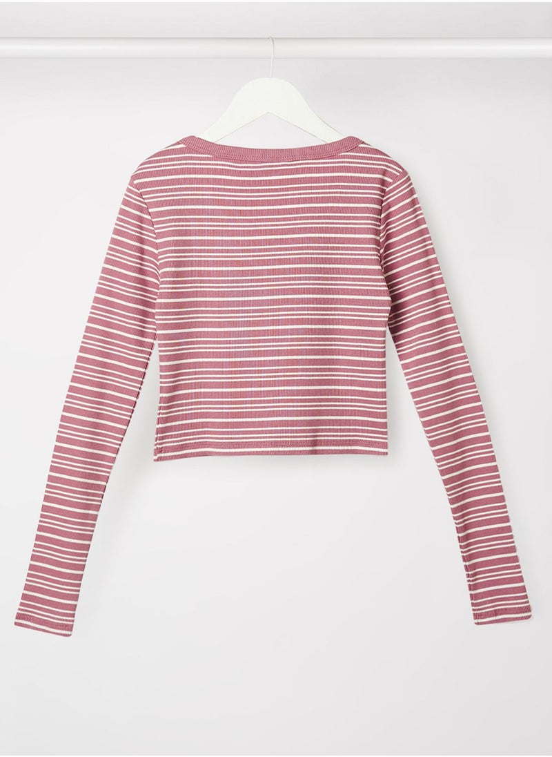 MANGO - Youth Teen Stripe Print T-Shirt - Image 1