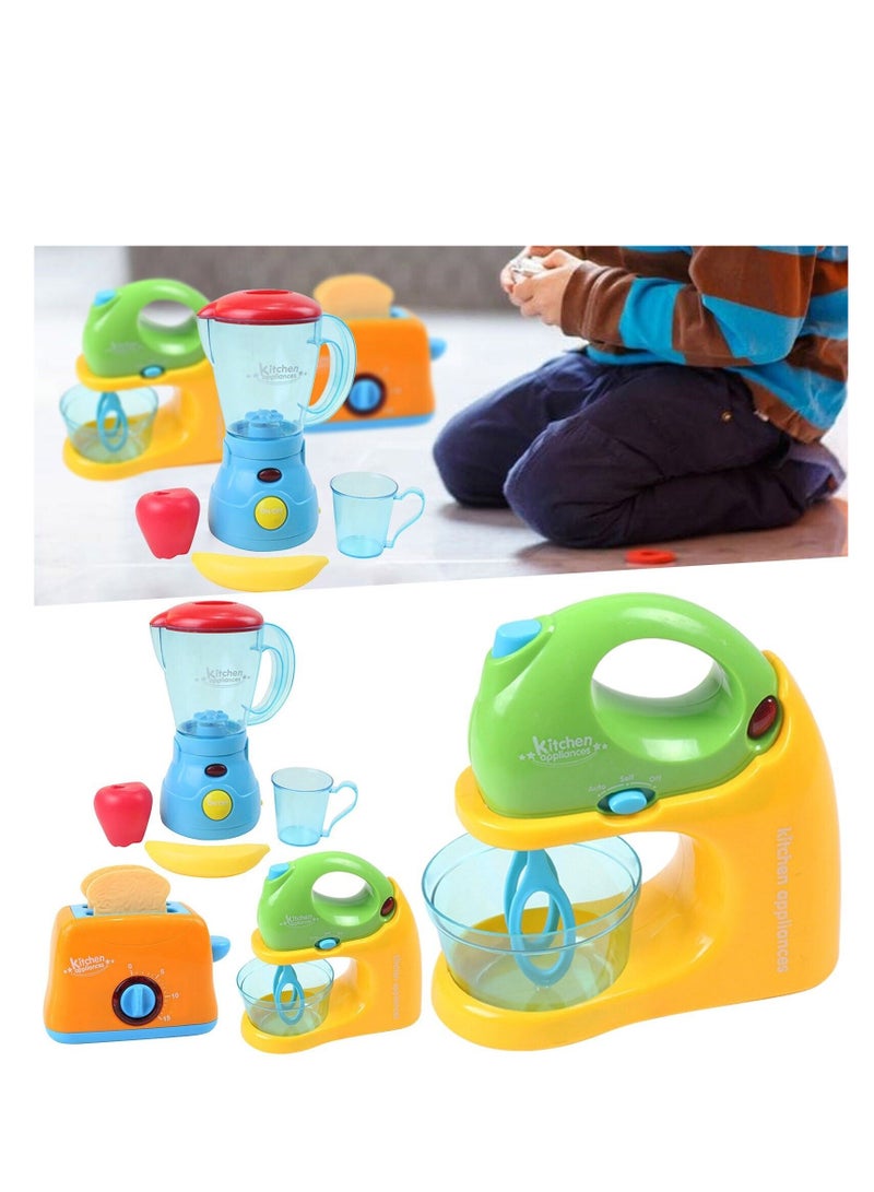 أواني المطبخ للأطفال محاكاة الأجهزة المنزلية الكهربائية الصغيرة مع لعبة الإضاءة - Image 1