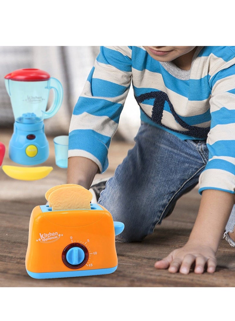 أواني المطبخ للأطفال محاكاة الأجهزة المنزلية الكهربائية الصغيرة مع لعبة الإضاءة - Image 3