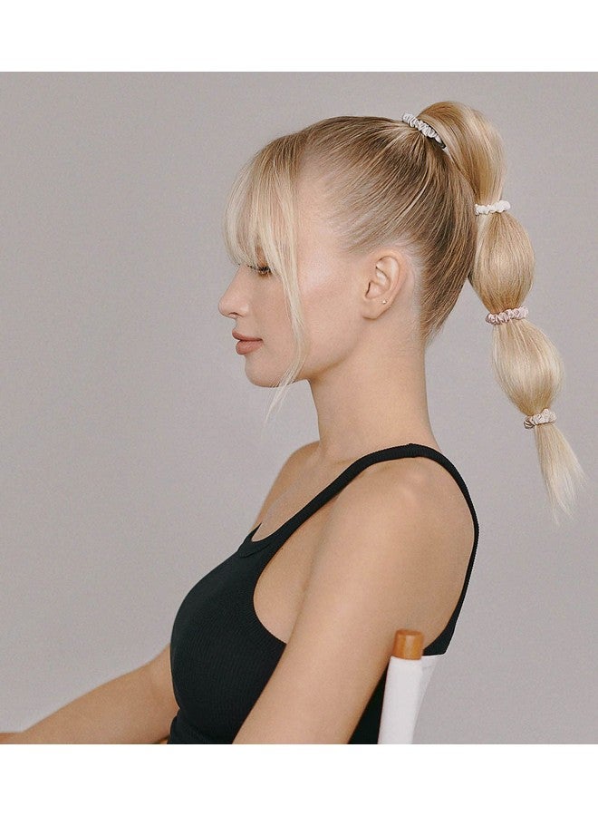 SLIP Silk Pure Silk Minnie Scrunchies Classic 100% Pure 22 Momme Mulberry Silk Scrunchies For Women Hairfriendly Scrunchies Set In Pink Caramel Silver Navy Leopard & Black (12 Scrunchies) - Image 4