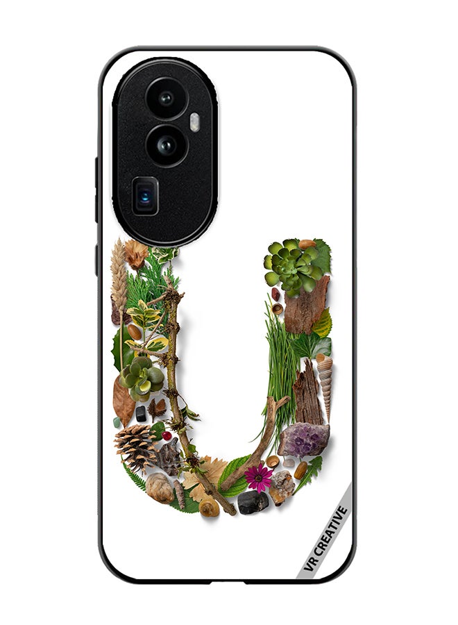 VR CREATIVE Protective Case Cover For Oppo Reno 10 Pro Plus Alphabet U Design Multicolour - Image 1