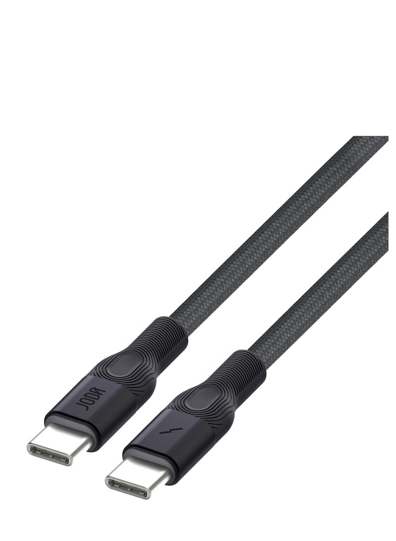 جودا كابل JODA MagRoll 60 المغناطيسي: شحن سهل وسريع (60 واط، USB-C إلى C، 1.2 متر، أسود) - Image 3
