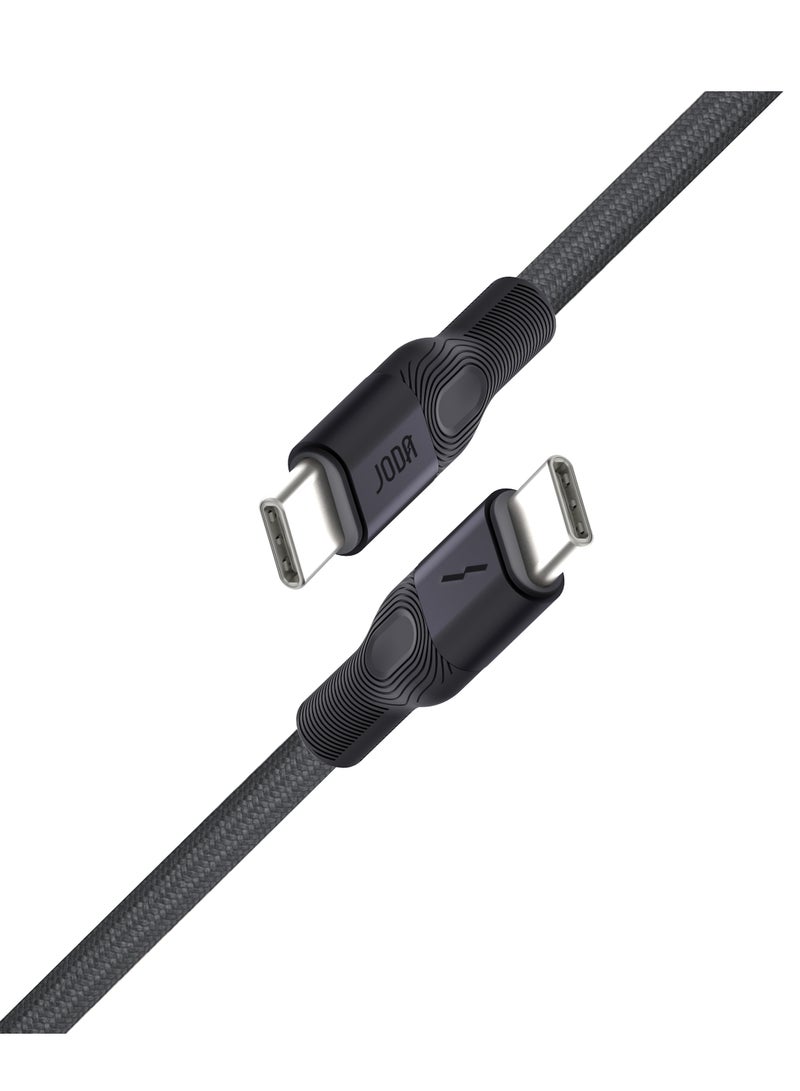 جودا كابل JODA MagRoll 60 المغناطيسي: شحن سهل وسريع (60 واط، USB-C إلى C، 1.2 متر، أسود) - Image 2