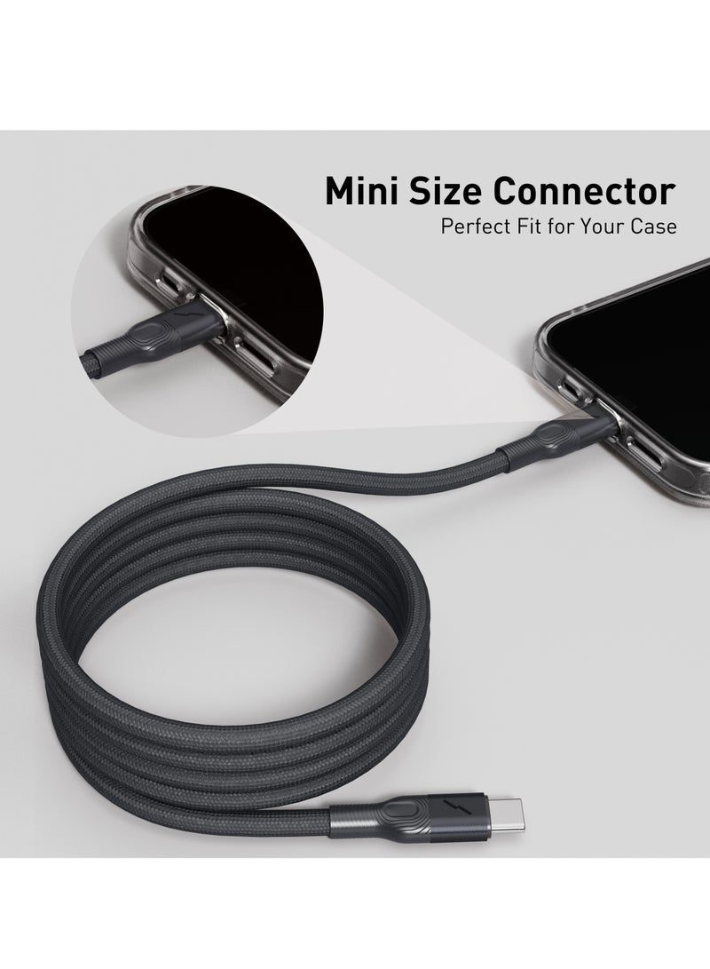 جودا كابل JODA MagRoll 60 المغناطيسي: شحن سهل وسريع (60 واط، USB-C إلى C، 1.2 متر، أسود) - Image 4