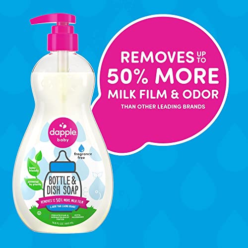 dapple صابون زجاجة الأطفال دابل، صابون أطباق مضاد للحساسية لزجاجات الأطفال، مدعوم بالنباتات، حجم السفر، خالي من العطور، 3 أونصات سائلة (عبوة من 1) - Image 5