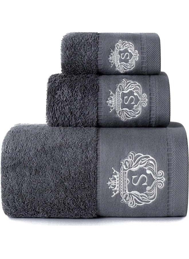 3pcs Cotton Bath Towels Set, Ultra Soft Absorbent Bathroom Towel for Home and Hotel Shower Towel, 1 Bath Towel(140x70cm)+ 2 Hand Towels(74x34cm) Grey - pzsku/ZBF1A964A92DC328815F9Z/45/_/1727951666/931c3236-bfe4-4fa7-84d9-84095962f197