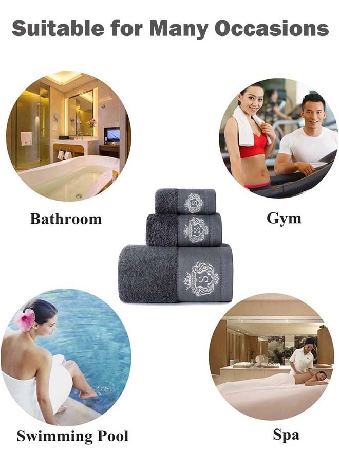 3pcs Cotton Bath Towels Set, Ultra Soft Absorbent Bathroom Towel for Home and Hotel Shower Towel, 1 Bath Towel(140x70cm)+ 2 Hand Towels(74x34cm) Grey - pzsku/ZBF1A964A92DC328815F9Z/45/_/1727951733/966ac2d2-a827-4870-beda-0b980ff26515