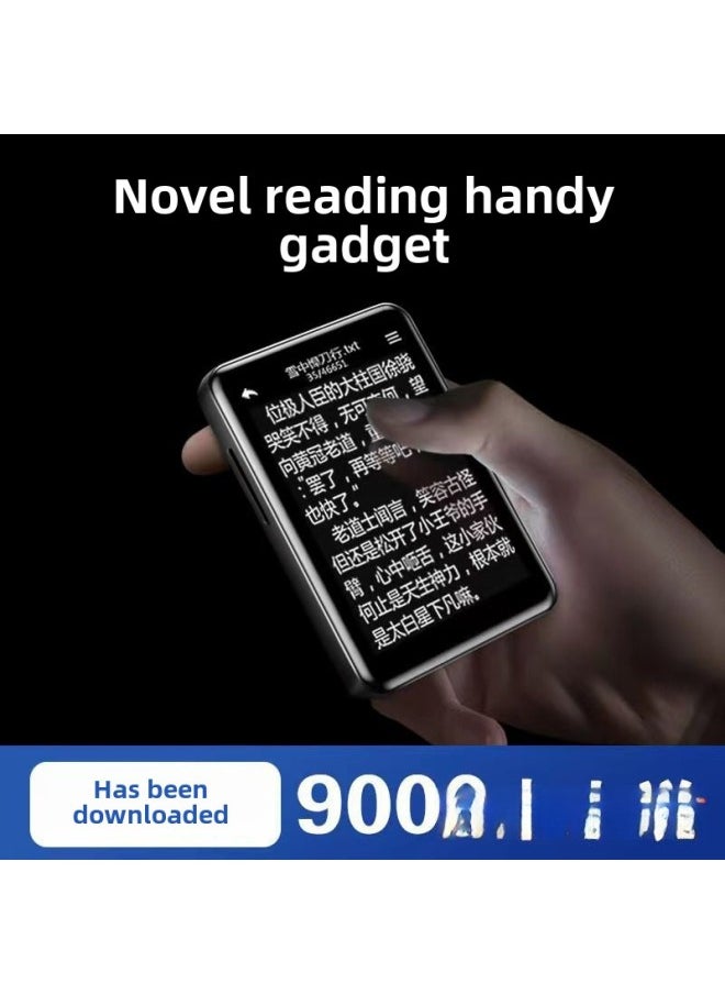 MP4 Reading Fiction Mp5 E-book Reader Bluetooth MP3 Walkman Student Edition High Use Mp6p7-Body Color:Cool Black 2.0inch Touch Screen Version [bluetooth 5.3/long Battery Life Model]-Memory Capacity:128g [more Than 9,000 Novels + Songs + Movies Of Various Types Have Been Downloaded] - Standard + High