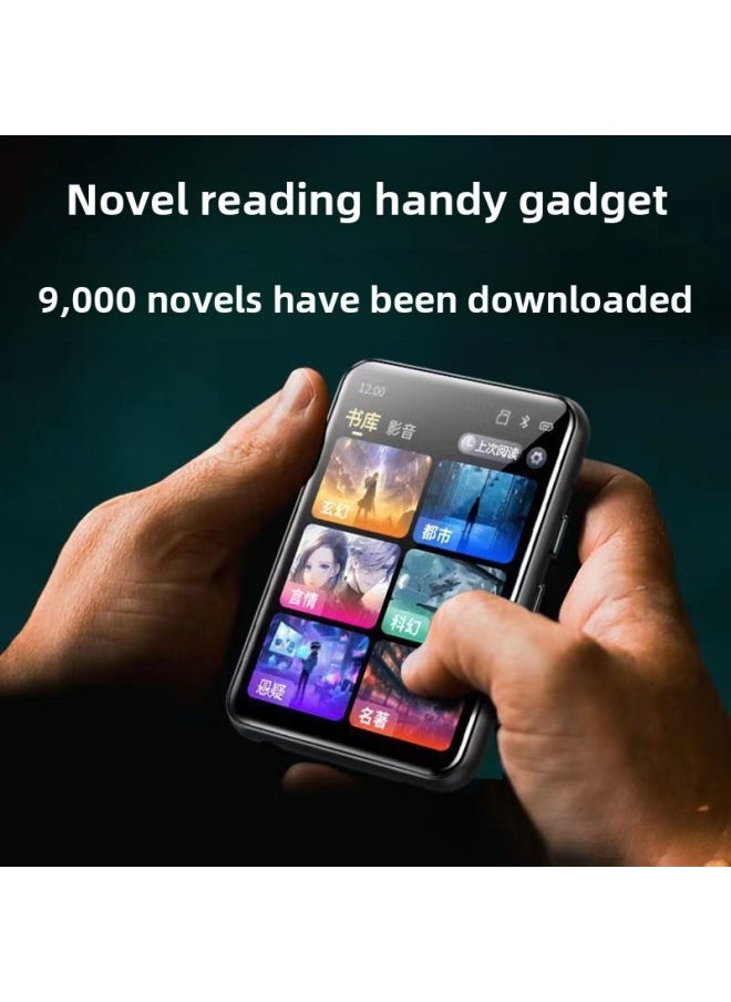 MP4 Reading Fiction Mp5 E-book Reader Bluetooth MP3 Walkman Student Edition High Use Mp6p7-Body Color:Cool Black 2.0inch Touch Screen Version [bluetooth 5.3/long Battery Life Model]-Memory Capacity:128g [more Than 9,000 Novels + Songs + Movies Of Various Types Have Been Downloaded] - Standard + High